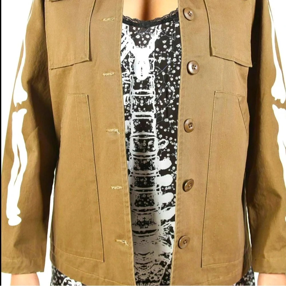 Iron Fist Bone In Military Jacket Women Color Olive Size XL - Picture 6 of 8